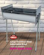 Expert Grill Large Stainless Steel Adjustable Braai
