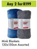 Mink Blankets Assorted 130 x 150cm-For Any 2