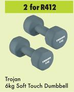 Trojan 6Kg Soft Touch Dumbbell-For 2