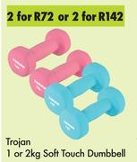 Trojan 1Kg Soft Touch Dumbbell-For 2