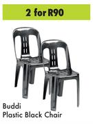 Buddi Plastic Black Chair-For 2