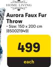 Home Living Aurora Faux Fur Throw-Each