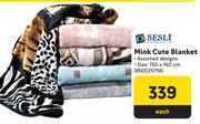 Sesli Mink Cute Blanket-Each