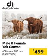 DH Male & Female Yak Canvas 600mm x 900mm 850013024