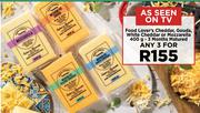 Food Lover's Cheddar, Gouda, White Cheddar Or Mozzarella-For Any 3 x 400g