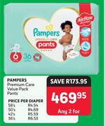 Pampers Premium Care Value Pack Pants-For Any 2