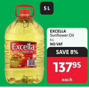Excella Sunflower Oil-5L Each