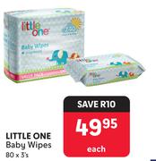 Little One Baby Wipes-3'x 80