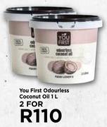 You First Choice Odourless Coconut Oil-For 2 x 1Ltr
