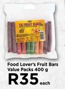 Food Lover's Fruit Bars Value Packs-400g Each
