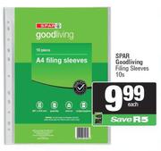 Spar Good Living Filing Sleeves-10s Each
