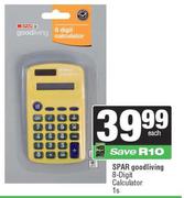 Spar Good Living 8 Digit Calculator-1s Each