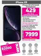 Apple iPhone XR CPO 64GB Smartphone-On 1.2GB Red Top Up More Data