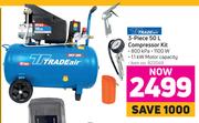 Tradeair 3 Piece 50L Compressor Kit