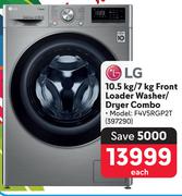 LG 10.5Kg/7Kg Front Loader Washer/Dryer Combo F4V5RGP2T