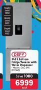 Defy 348L Bottom Fridge/Freezer With Water Dispenser DAC 645