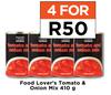 Food Lover's Tomato & Onion Mix-For 4 x 410g