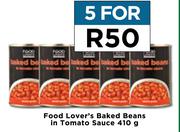 Food Lover's Baked Beans In Tomato Sauce-For 5 x 410g