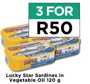 Lucky Star Sardines In Vegetable Oil-For 3 x 120g