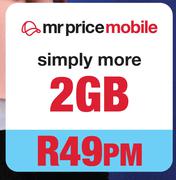 Mr Price Mobile Simply More-2GB Data
