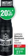Lentheric Masculin Deodorant Assorted-150ml
