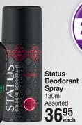 Status Deodorant Spray Assorted-130ml Each