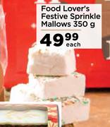 Food Lover's Festive Sprinkle Mallows-350g Each