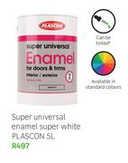 Plascon Super Universal Enamel Super (White)-5Ltr