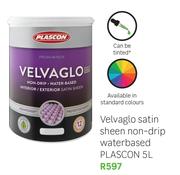 Plascon Velvaglo Satin Sheen Non-Drip (Water Based)-5Ltr