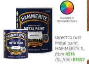 Hammerite Direct To Rust Metal Paint-1Ltr