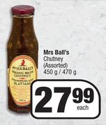Mrs Ball's Chutney Assoted-450g/470g Each