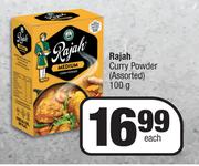 Rajah Curry Powder Assorted-100g Each