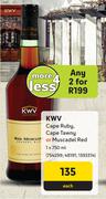KWV Cape Ruby, Cape Tawny Or Muscadel Red-For 2 x 750ml