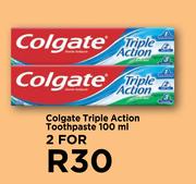 7Colgate Triple Action Toothpaste-For 2 x 100ml