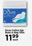 cDove Cotton Ear Buds In Bag-100s Each