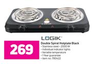 Logik Double Spiral Hotplate (Black)