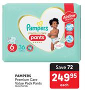 Pampers Premium Care Value Pack Pants-36/42/50/58's Each