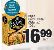 Rajah Curry Powder (Selected)-100g Each