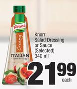 Knorr Salad Dressing Or sauce (Selected)-340ml Each