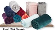 Plush Mink Blankets 180cm x 200cm-For 2