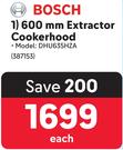 Bosch 600mm Extractor Cooker Hood DHU635HZA-Each