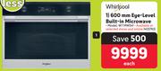 Whirlpool 600mm Eye Level Built In Microwave W7 MW541-Each