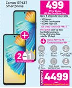 2 x Tecno Camon 17P LTE Smartphone-On 1GB Red Core More Data + On Promo 70