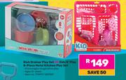 Kid Connection Dish Drainer Play Set Or Kids N Play 8 Piece Metal Kitchen Play Set