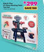 Kids N Play 21 Piece Working Table Tool Set
