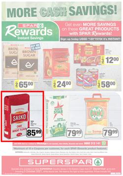 SUPERSPAR COUNTRY EASTERN CAPE (21 September - 3 October 2021) Valid In Butterworth, Cofimvaba, Daku, Engcobo, Kwantu, Ndu, New Brighton, Zonke, Georgious, page 8