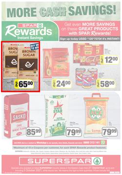 SUPERSPAR COUNTRY EASTERN CAPE (21 September - 3 October 2021) Valid In Butterworth, Cofimvaba, Daku, Engcobo, Kwantu, Ndu, New Brighton, Zonke, Georgious, page 8