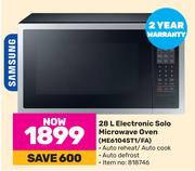 Samsung 28L Electronic Solo Microwave Oven ME6104ST1/FA