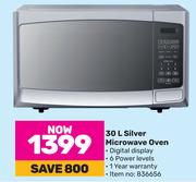 Logik 30L Silver Microwave Oven 