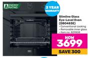 Defy Slimline Glass Eye Level Oven DBO483E
